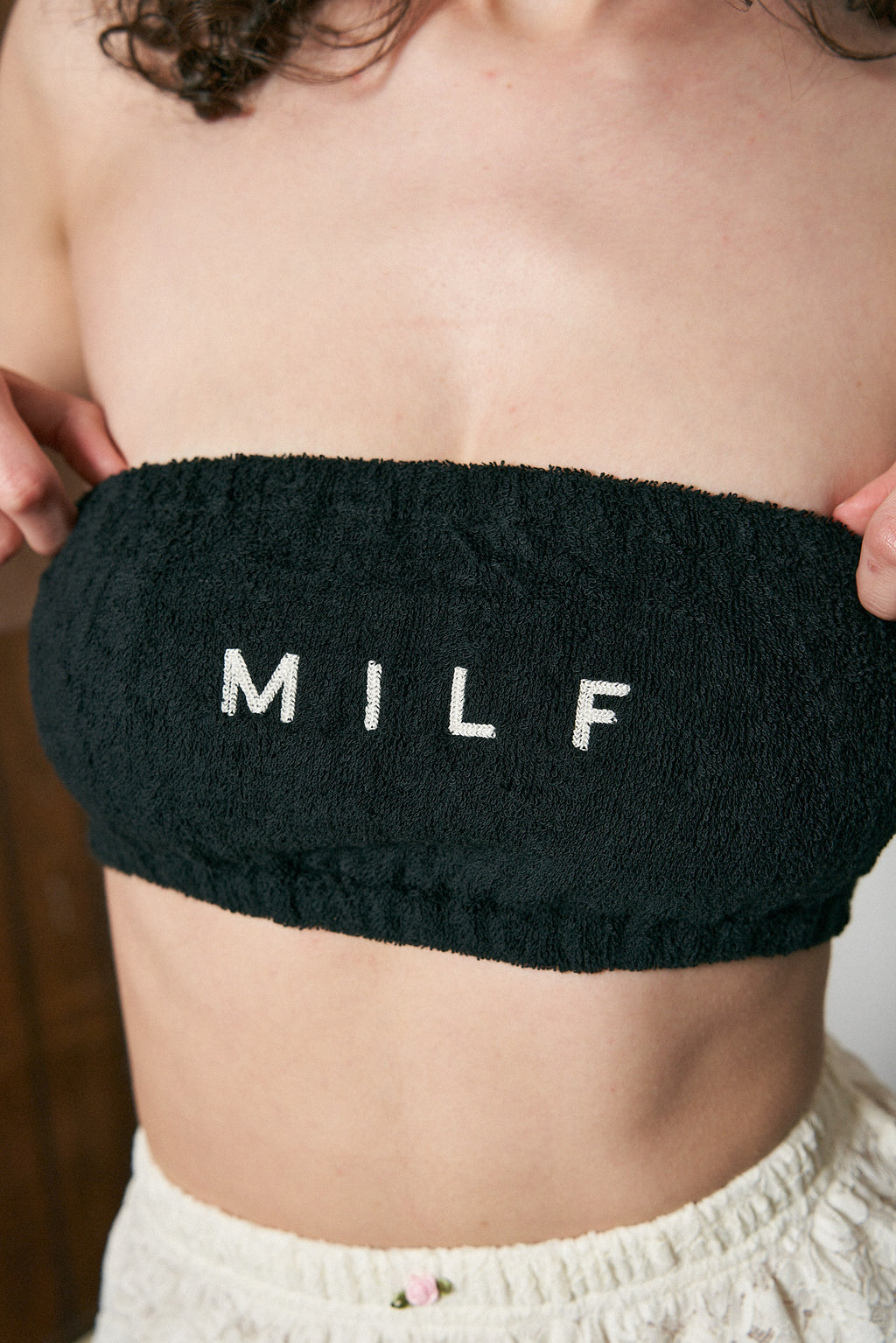 MILF Terry Tube Top Black – Fashion Brand Company