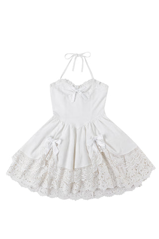 Moulin Rouge Linen Lacey Dress White – Fashion Brand Company