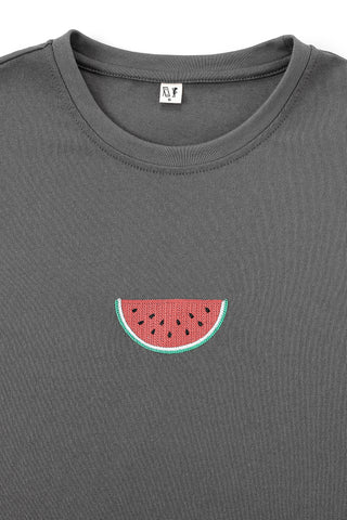 Unisex Watermelon Embroidered BENEFIT Tee
