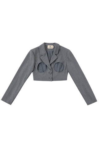 Breastfeeding Business Blazer Postpartum Gray