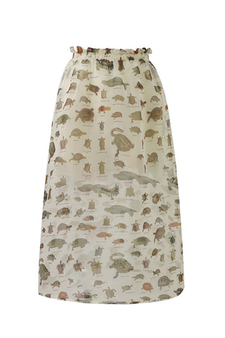 Sheer Chiffon Turtle Skirt