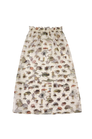 Sheer Chiffon Turtle Skirt