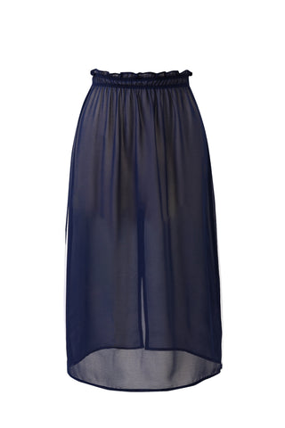 Sheer Navy Sporty Chiffon Skirt