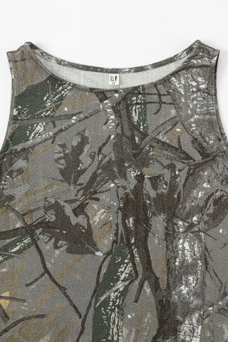 Forest Camo Linen Shift Tank