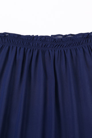 Sheer Navy Sporty Chiffon Skirt