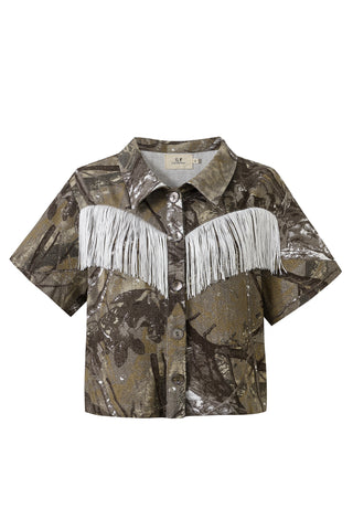 Forest Camo Fringe Blouse