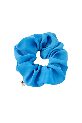 Blue Cupro Small Scrunchie