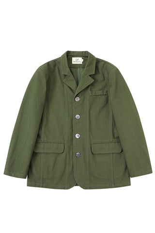 Unisex Green Canvas Professor Jacket