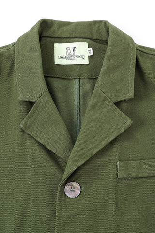 Unisex Green Canvas Professor Jacket