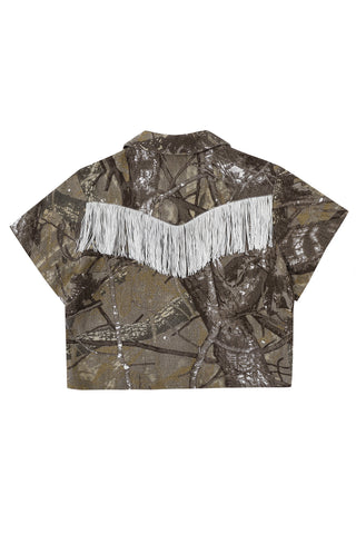 Forest Camo Fringe Blouse