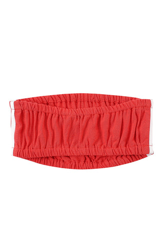 Sporty Red Soft Linen Tube Top