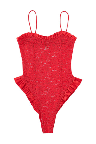 Red Lace Teddy