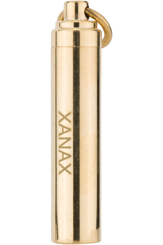 XANAX Brass Pill Holder Keychain