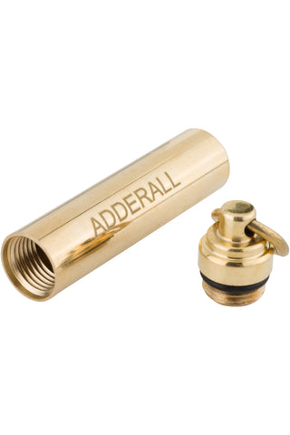 ADDERALL Brass Pill Holder Keychain