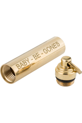 BABY-BE-GONES Brass Pill Holder Keychain