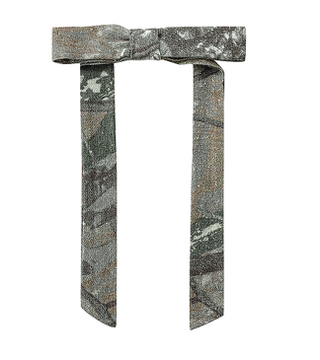 Forest Camo Linen Ribbon Hair Clip