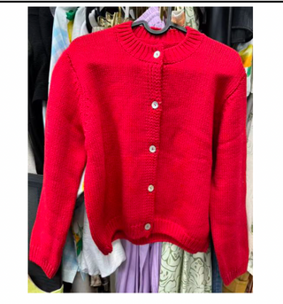 Mr Roger's Red Cotton Cardigan